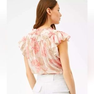 La Vie Rebecca Taylor Peonies Top Sz. S